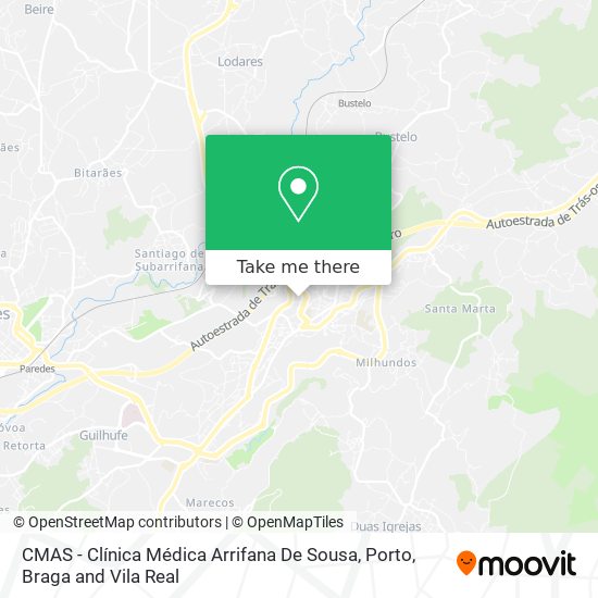 CMAS - Clínica Médica Arrifana De Sousa map