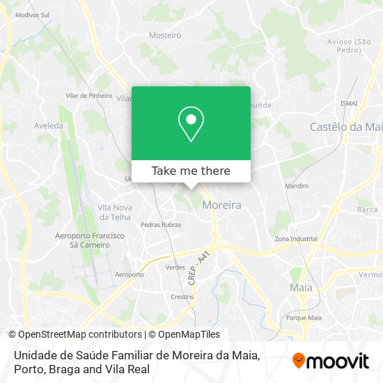 Unidade de Saúde Familiar de Moreira da Maia map