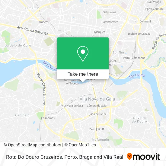 Rota Do Douro Cruzeiros map