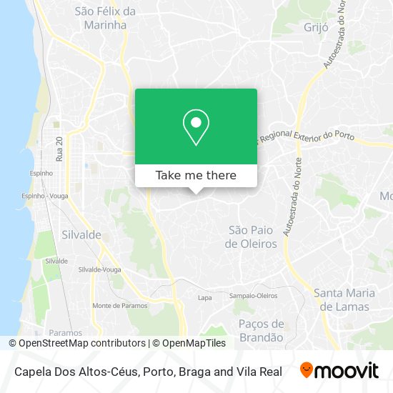 Capela Dos Altos-Céus mapa