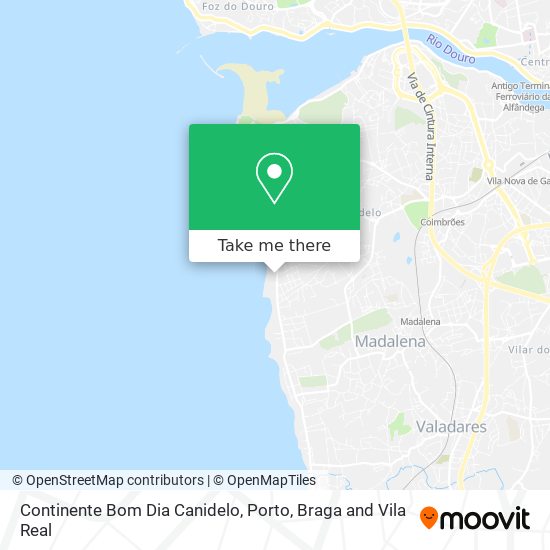 Continente Bom Dia Canidelo mapa
