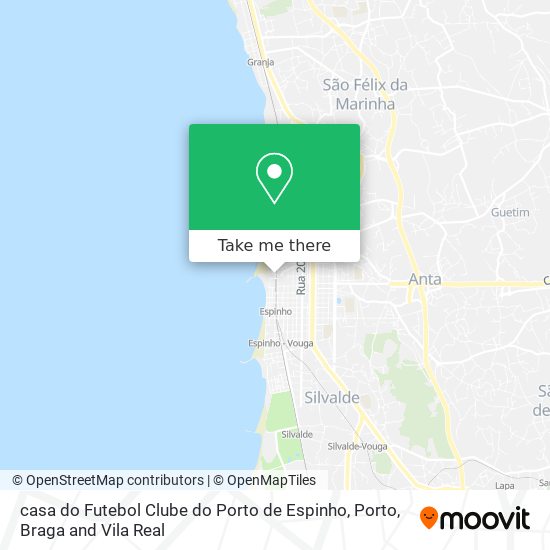 casa do Futebol Clube do Porto de Espinho map
