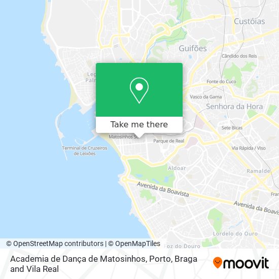 Academia de Dança de Matosinhos mapa