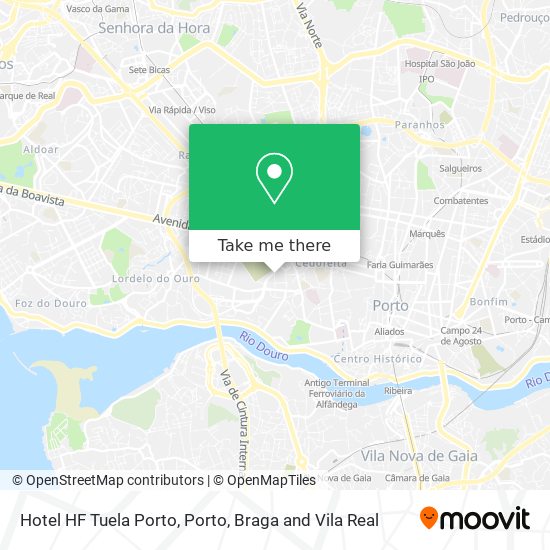 Hotel HF Tuela Porto map