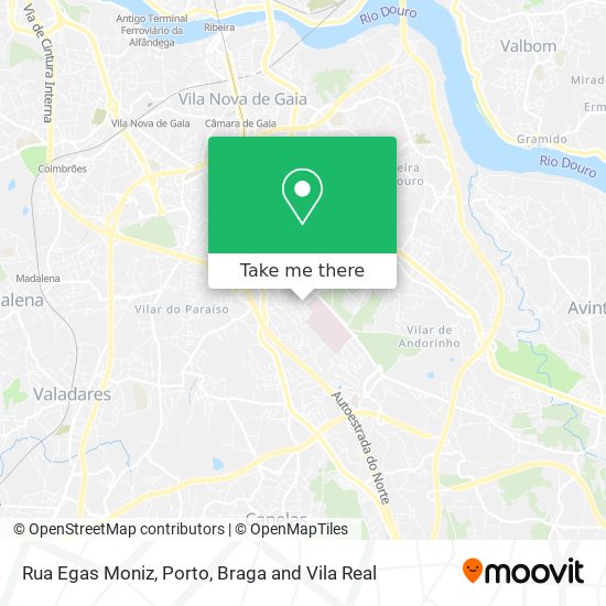 Rua Egas Moniz mapa