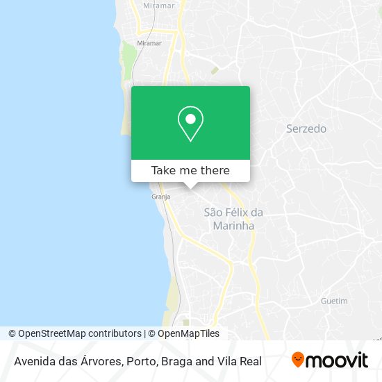 Avenida das Árvores mapa