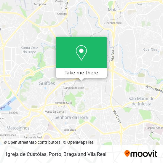 Igreja de Custóias map