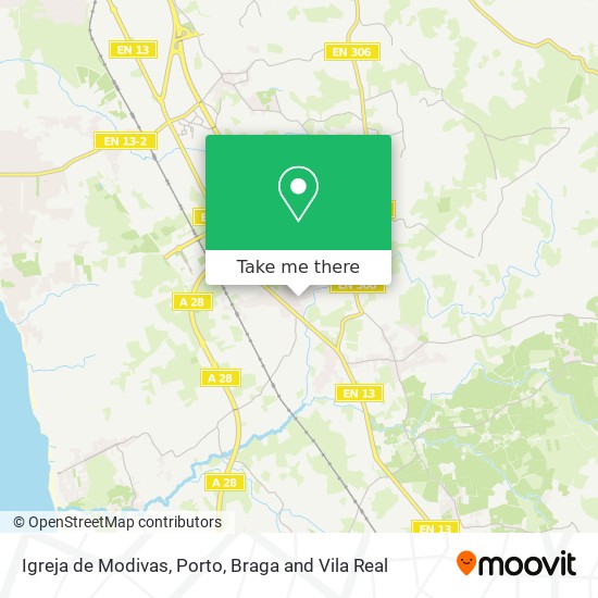 Igreja de Modivas map