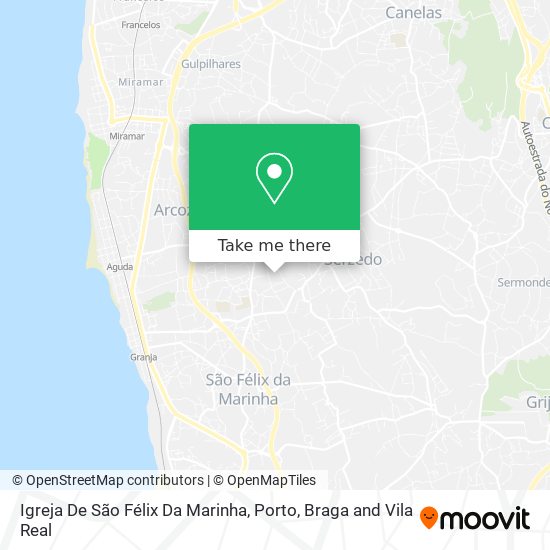 Igreja De São Félix Da Marinha map