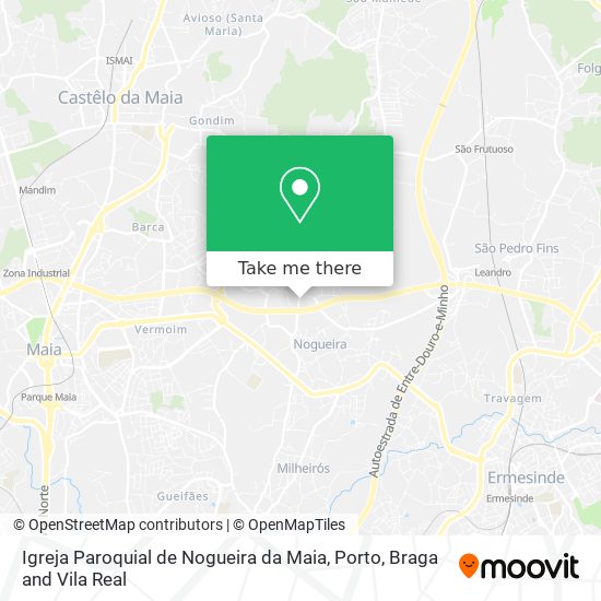 Igreja Paroquial de Nogueira da Maia map