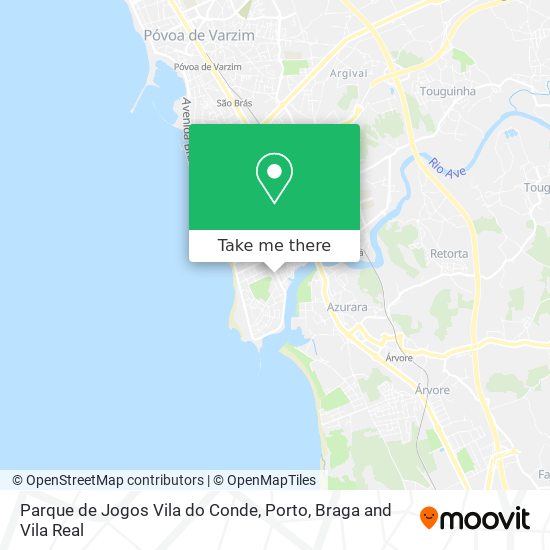 Parque de Jogos Vila do Conde mapa