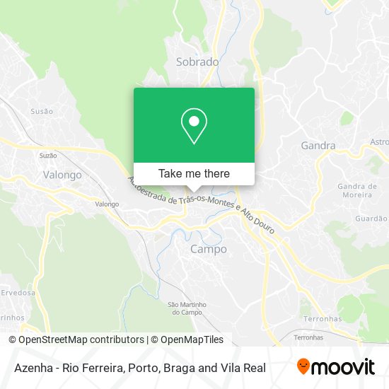Azenha - Rio Ferreira map