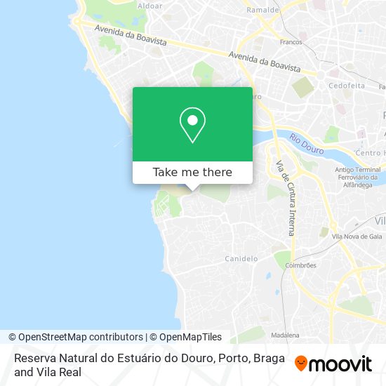 Reserva Natural do Estuário do Douro map