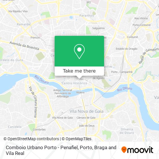 Comboio Urbano Porto -  Penafiel map