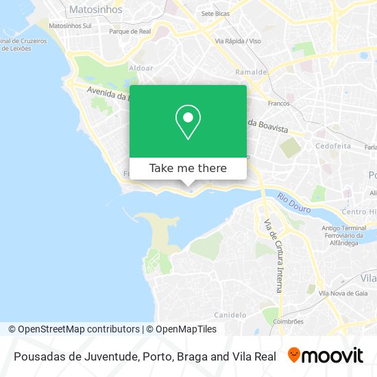 Pousadas de Juventude map