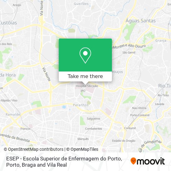ESEP - Escola Superior de Enfermagem do Porto map
