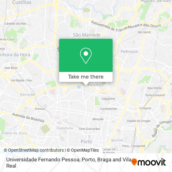 Universidade Fernando Pessoa map