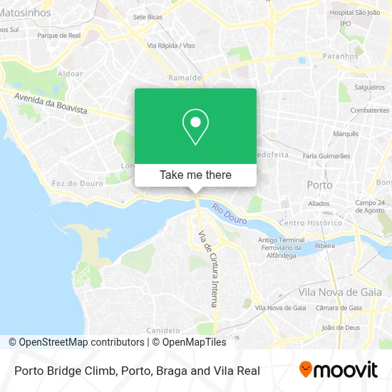 Porto Bridge Climb map