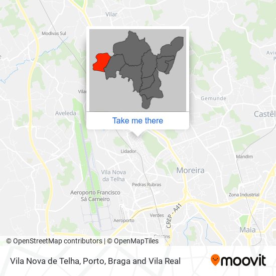 Vila Nova de Telha map