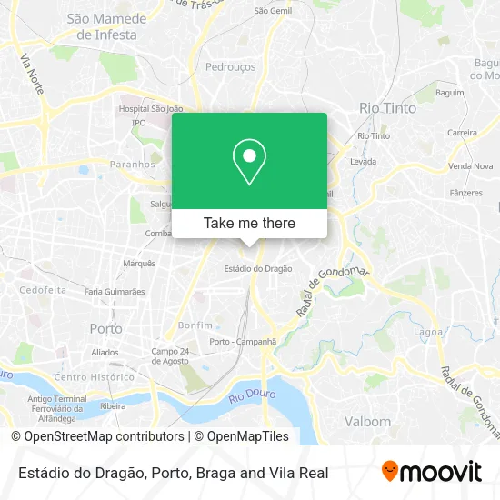 Estádio do Dragão map