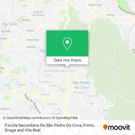 Escola Secundária De São Pedro Da Cova map