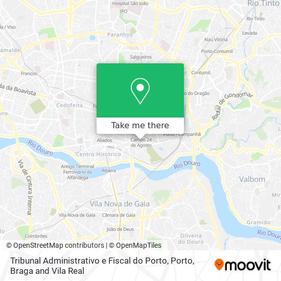 Tribunal Administrativo e Fiscal do Porto map