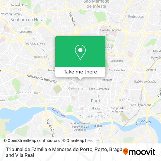 Tribunal de Família e Menores do Porto map