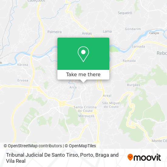 Tribunal Judicial De Santo Tirso mapa