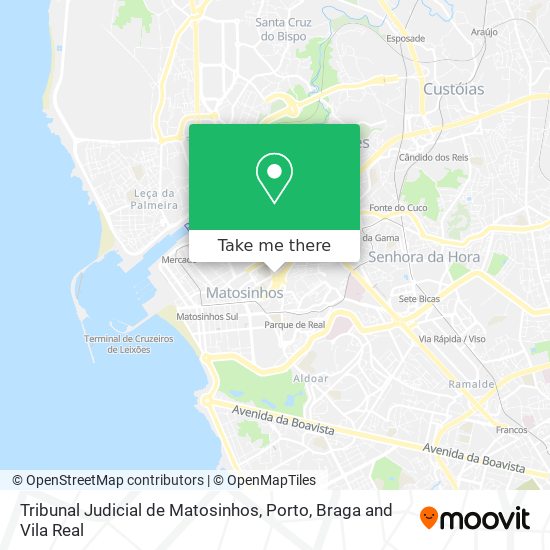 Tribunal Judicial de Matosinhos map