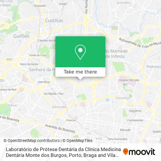 Laboratório de Prótese Dentária da Clínica Medicina Dentária Monte dos Burgos map