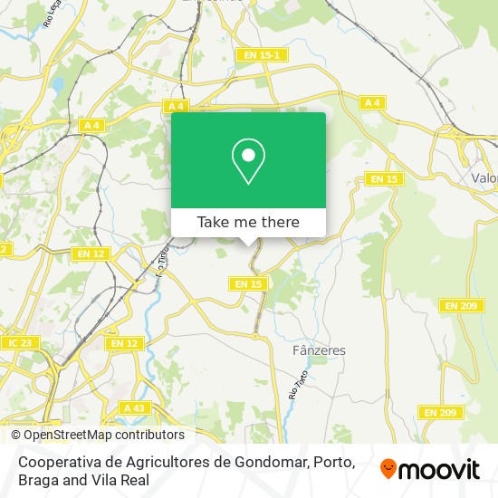 Cooperativa de Agricultores de Gondomar mapa