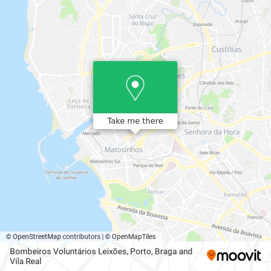 Bombeiros Voluntários Leixões mapa