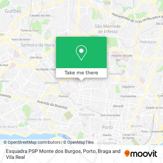 Esquadra PSP Monte dos Burgos map