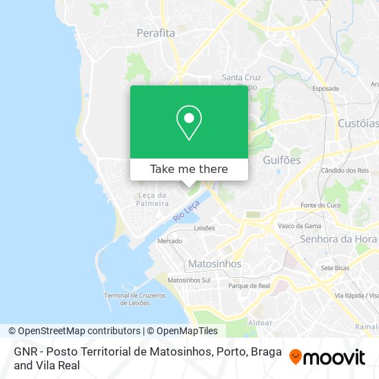 GNR - Posto Territorial de Matosinhos mapa