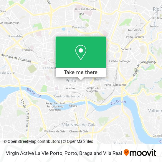 Virgin Active La Vie Porto map