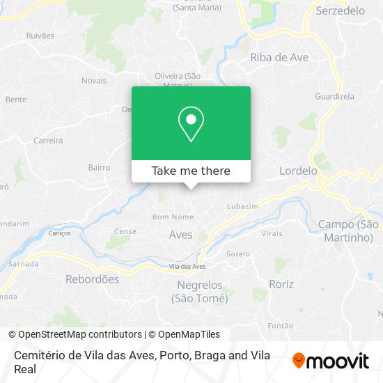Cemitério de Vila das Aves map
