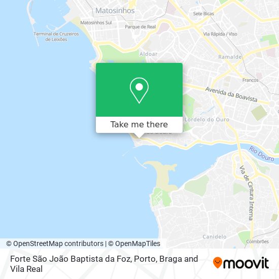 Forte São João Baptista da Foz map