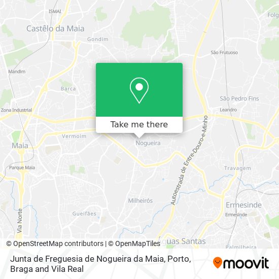 Junta de Freguesia de Nogueira da Maia map