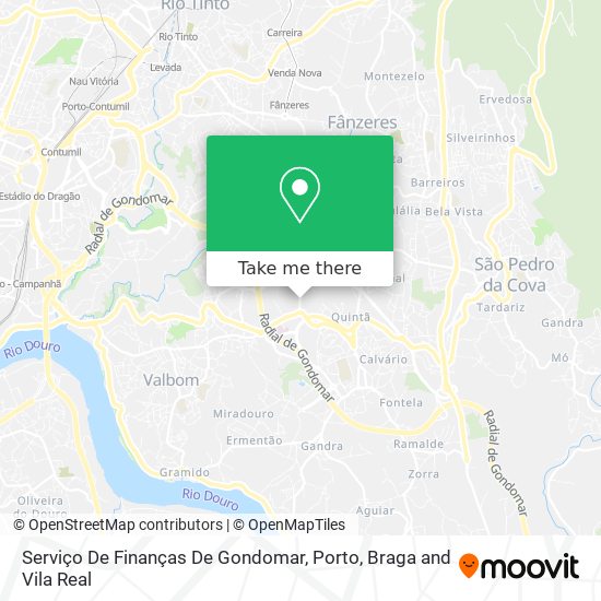 Serviço De Finanças De Gondomar map