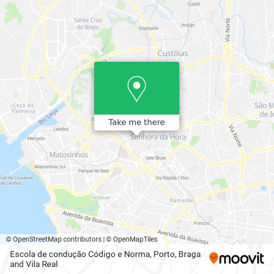 Escola de condução Código e Norma mapa