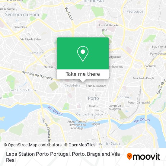 Lapa Station Porto Portugal mapa