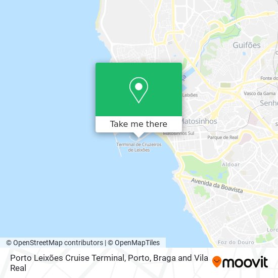 Porto Leixões Cruise Terminal map