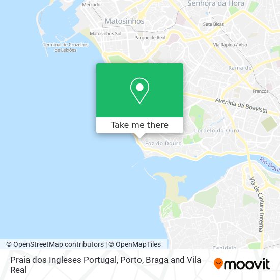 Praia dos Ingleses Portugal map