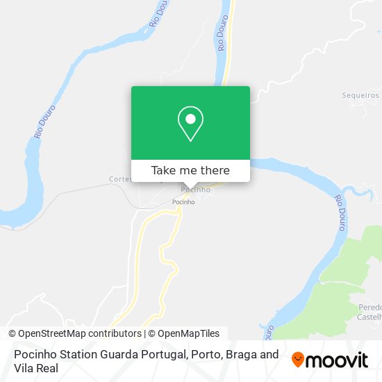 Pocinho Station Guarda Portugal map
