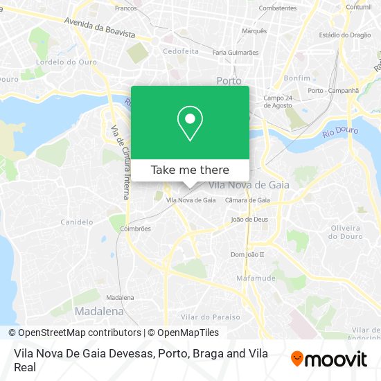 Vila Nova De Gaia Devesas map