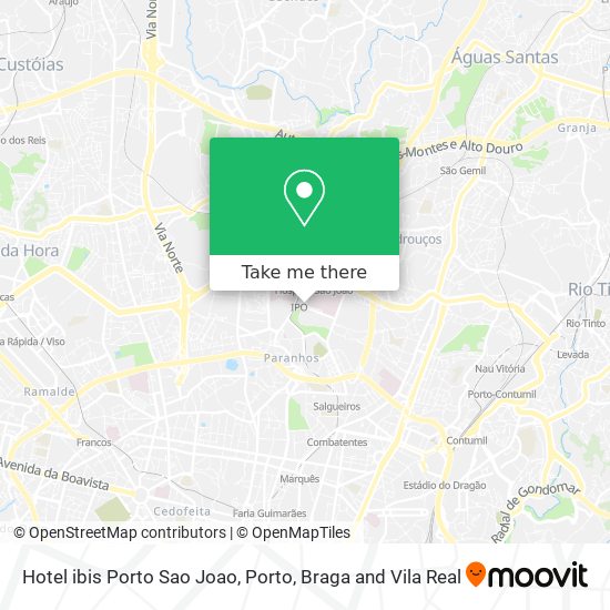 Hotel ibis Porto Sao Joao map