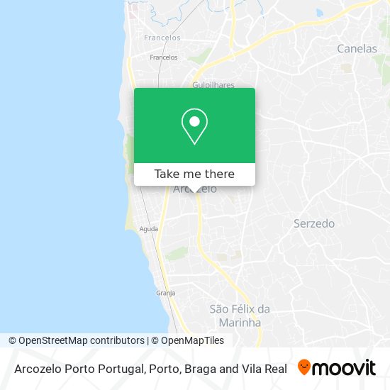 Arcozelo Porto Portugal map