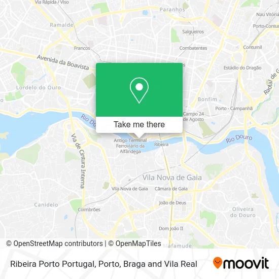 Ribeira Porto Portugal map