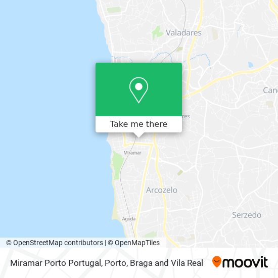 Miramar Porto Portugal map