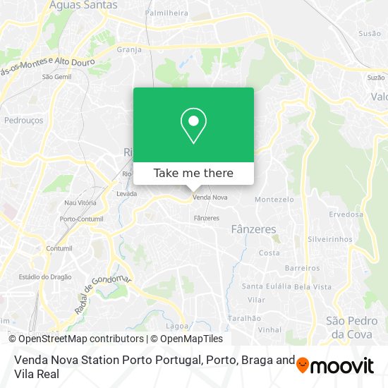 Venda Nova Station Porto Portugal map
